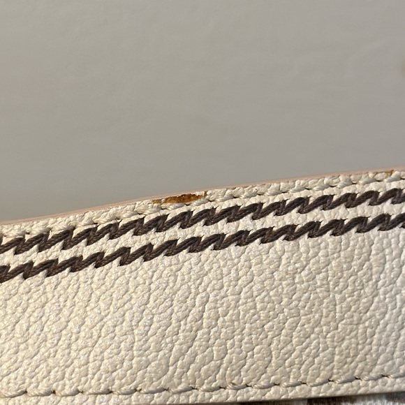 CHRISTIAN DIOR Trotter Pattern Flower Embroidered Handbag Beige - Picture 7 of 10